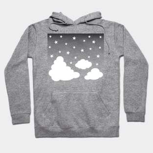 Clouds | Stars | White Gray Hoodie